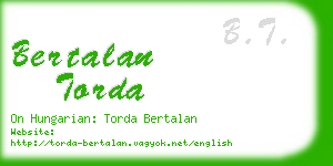 bertalan torda business card